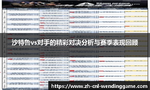 沙特鲁vs对手的精彩对决分析与赛季表现回顾